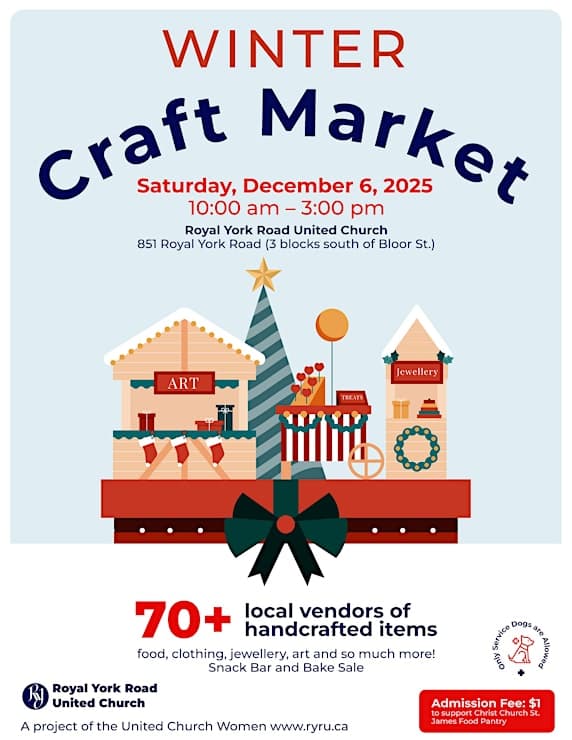 Winter craft market with local handmade goods.