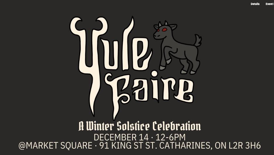 Yule Faire winter solstice event poster