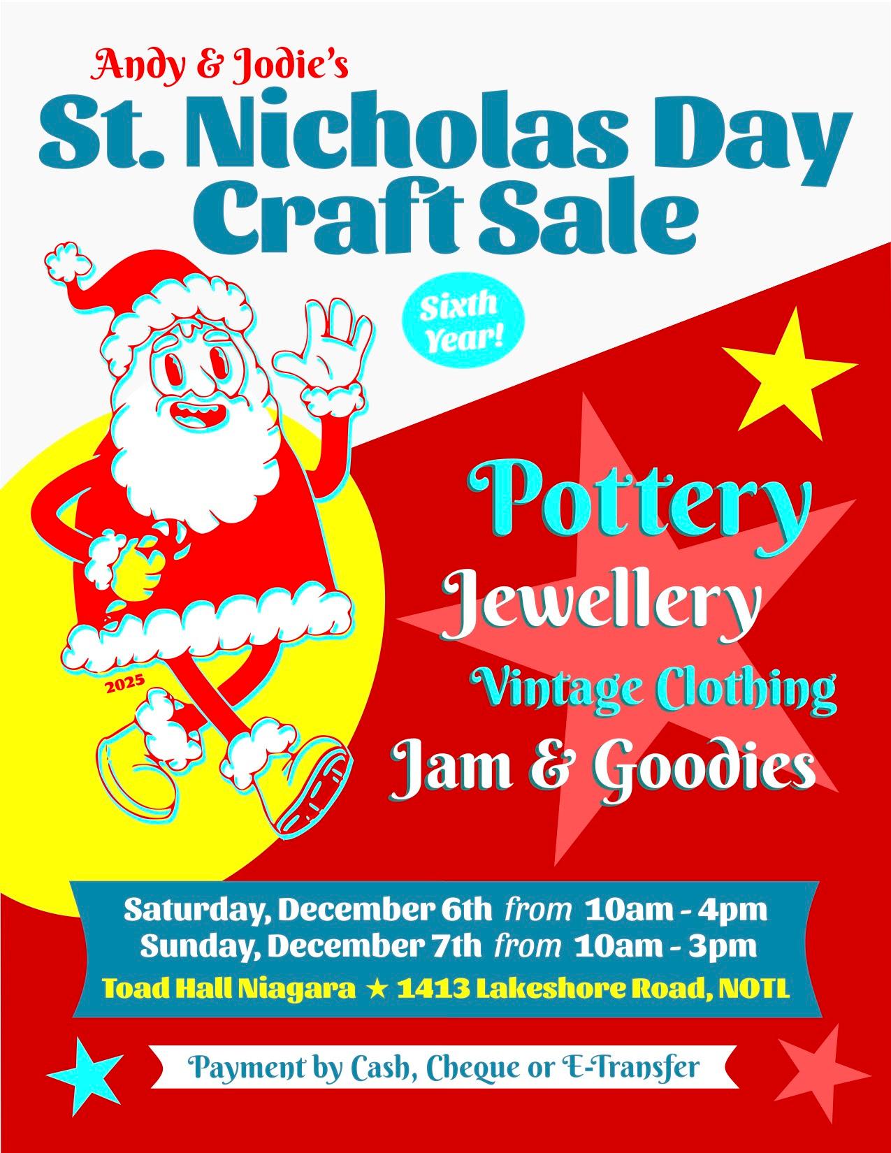 St. Nicholas Day Craft Sale event poster