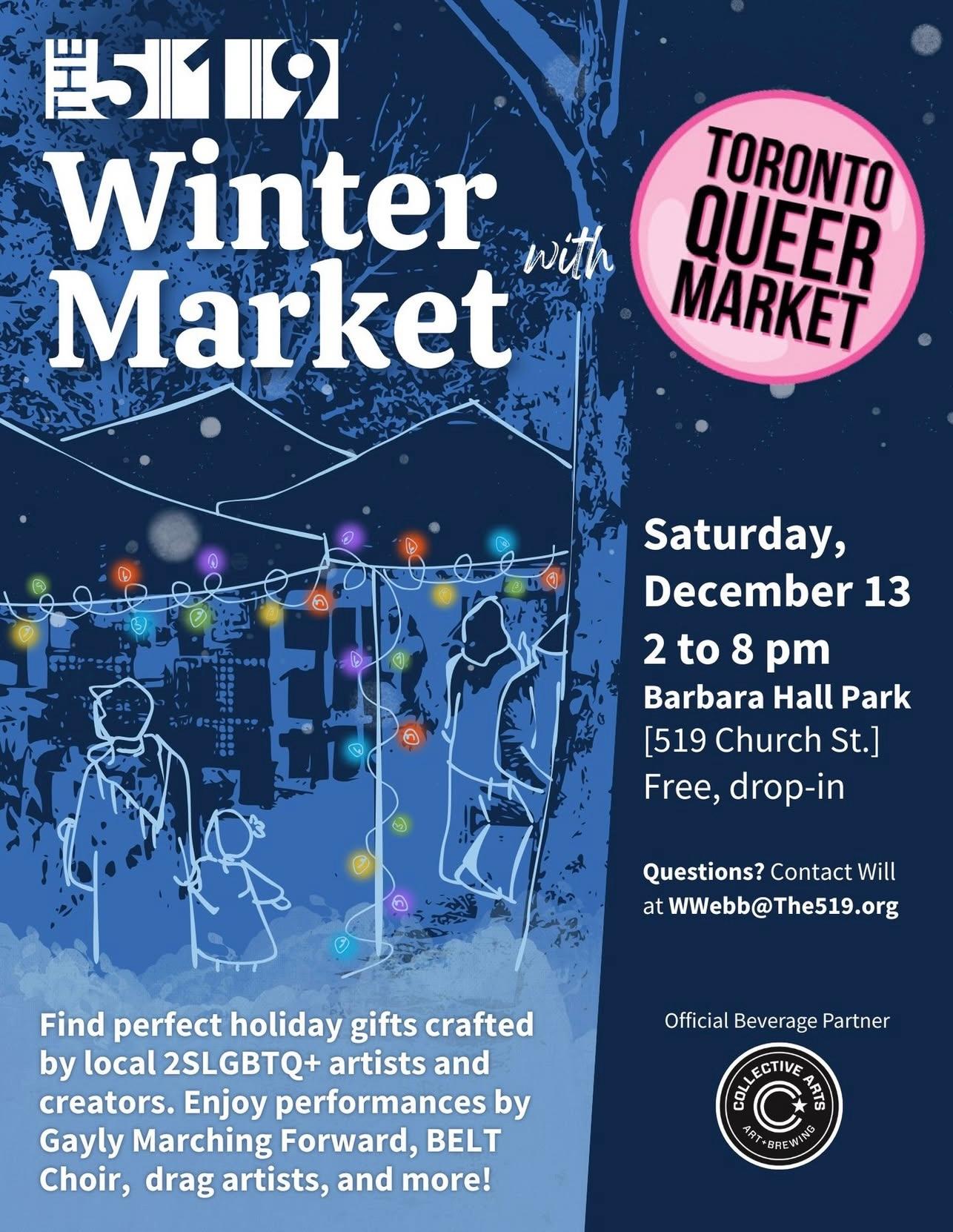 Winter market event at Barbara Hall Park Toronto